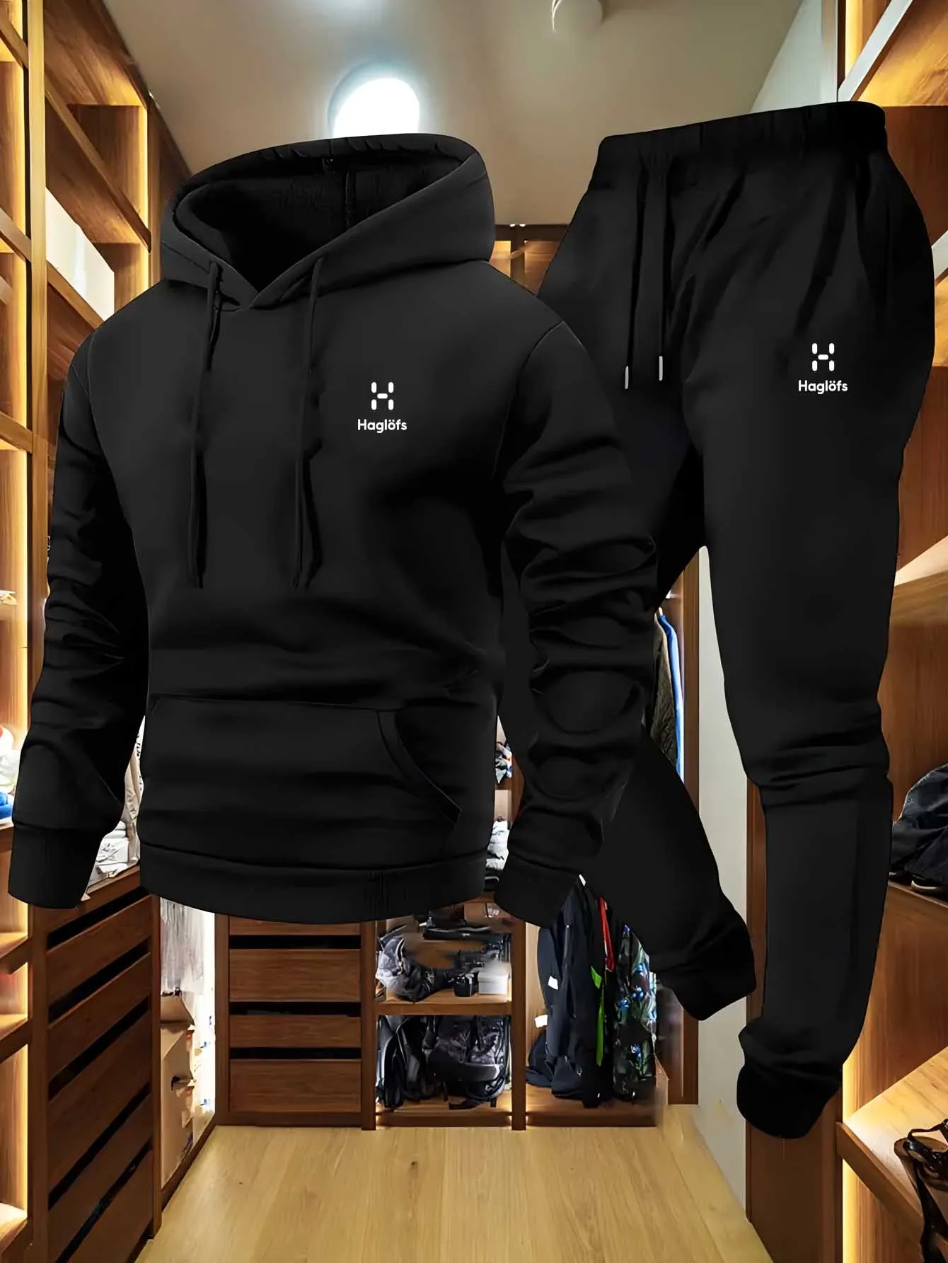 Mens Fashion Winter 2025 - 2025 Autumn-Winter Printed Casual Fitness Set,