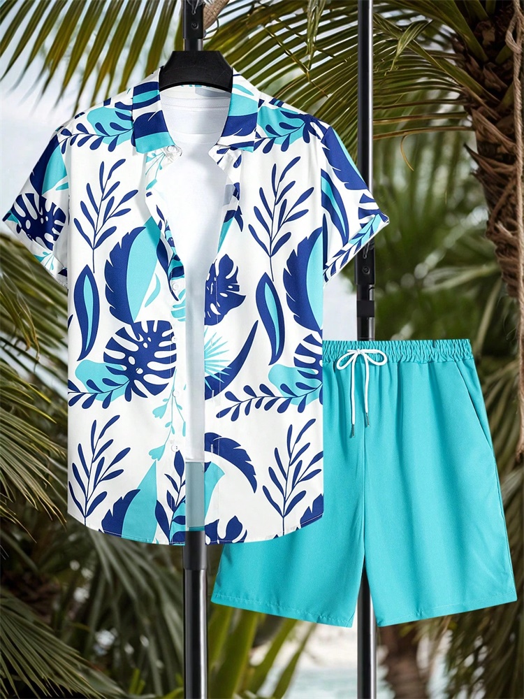 Queer Men'S Fashion - Men's Short-sleeved Shirt Set Artistic And