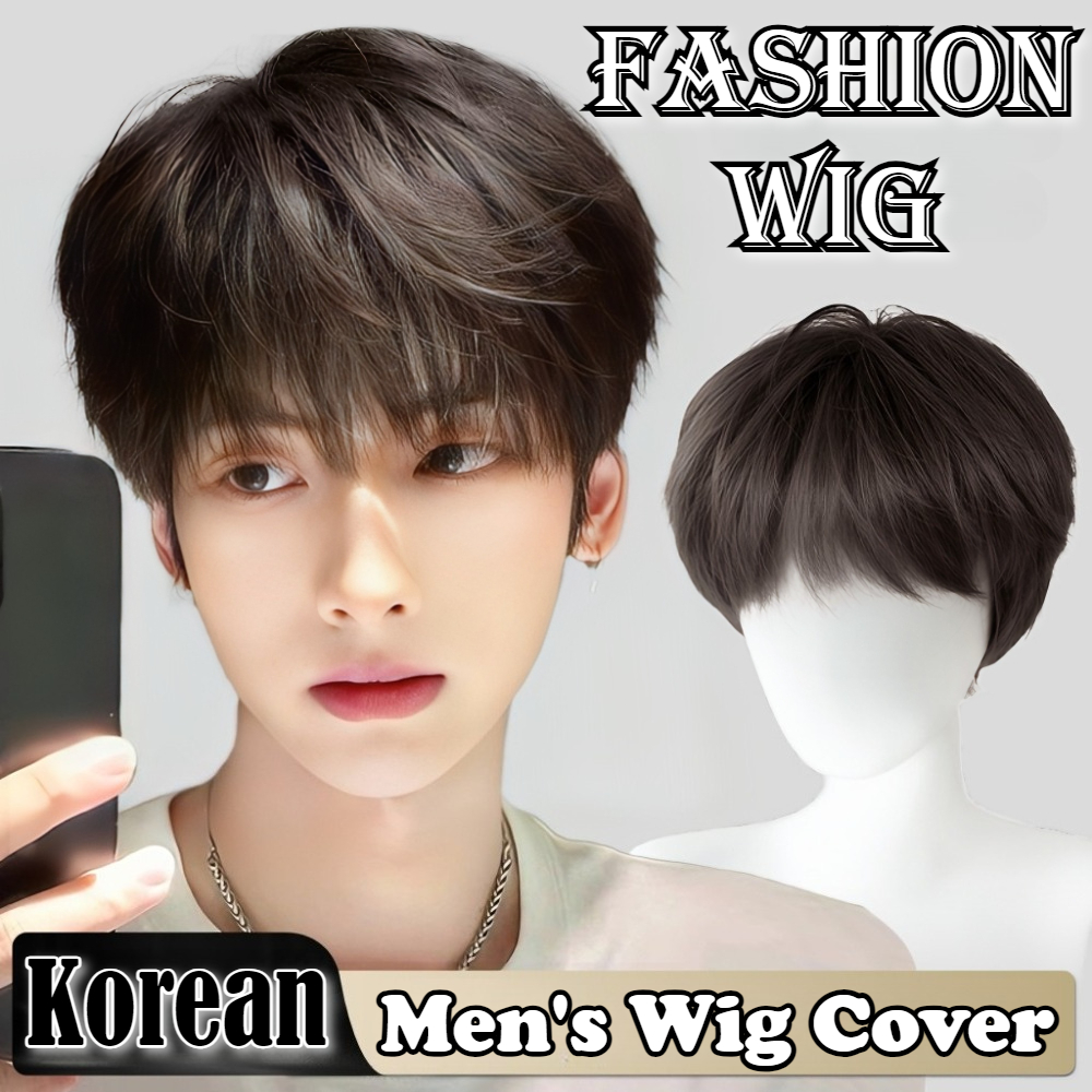 Men'S Fashion Korea - Fashion Synthetic Straight Hair Wig for