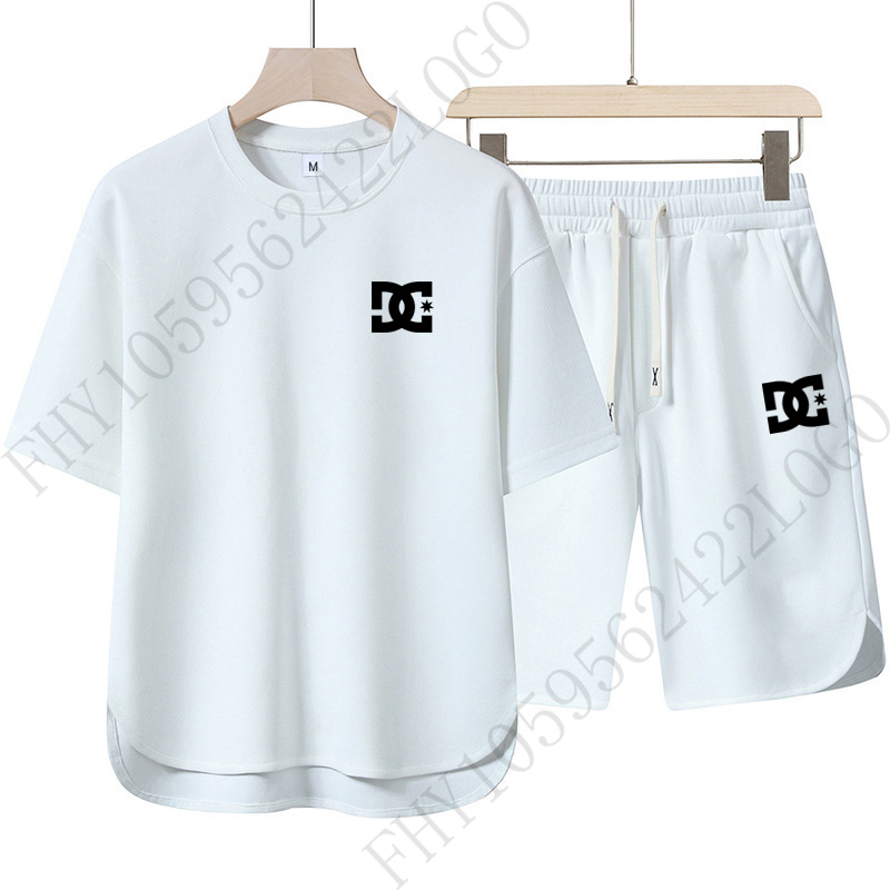 Queer Men'S Fashion - Men's fashionable short-sleeved shorts set, round-neck