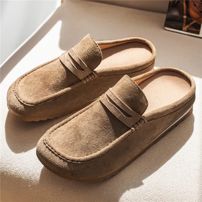 Men'S Fashion Loafers - Couple Breathable Walking Shoes Leather Loafers