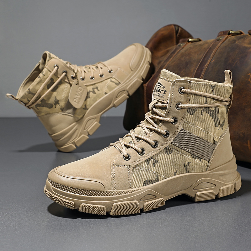 Men'S Fashion Hiking Boots - High-top classic men's boots wear-resistant sole
