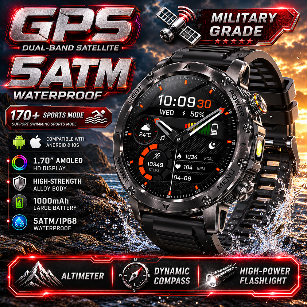 Men'S Fashion Week 2026 - LIGE 2026 Militray 1000mAh Super Capacity
