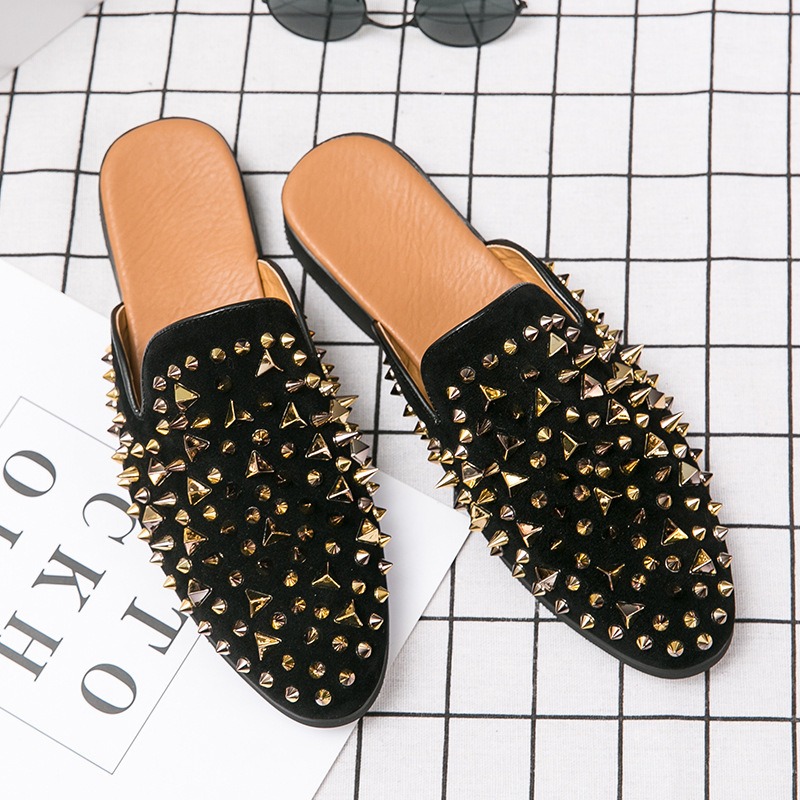 Suede Loafers Men - Coiffeur dress mules shoes man loafers