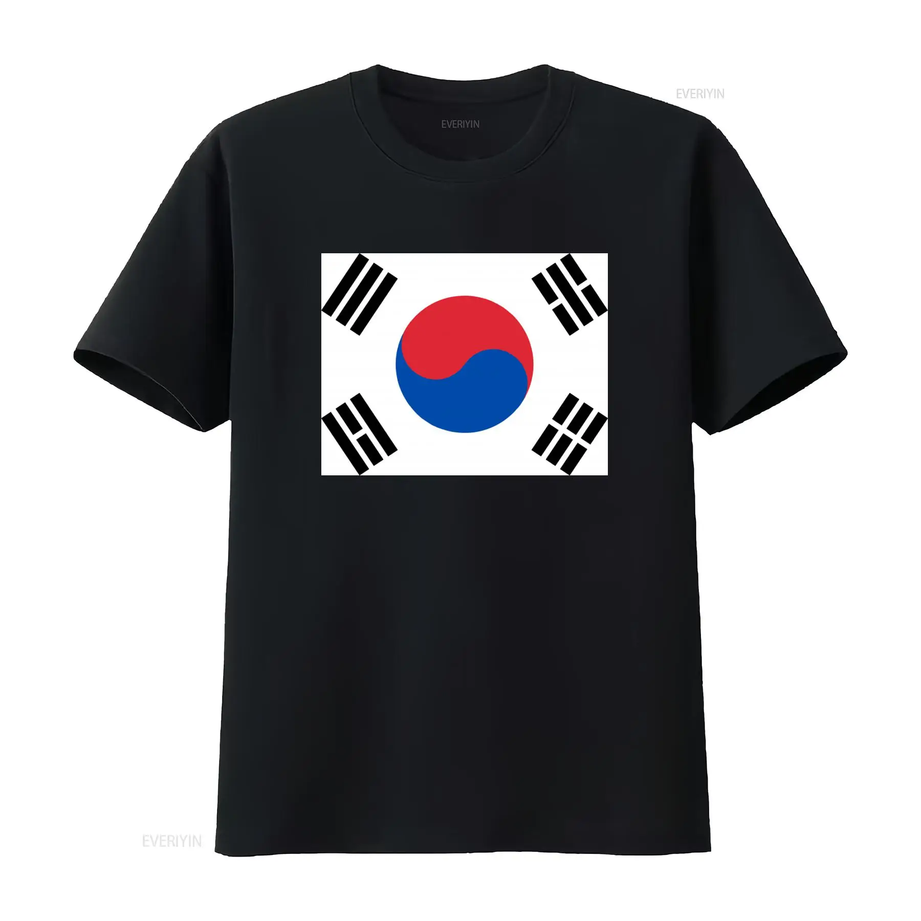 Men'S Fashion Korea - Vintage South Korea Flag Design T