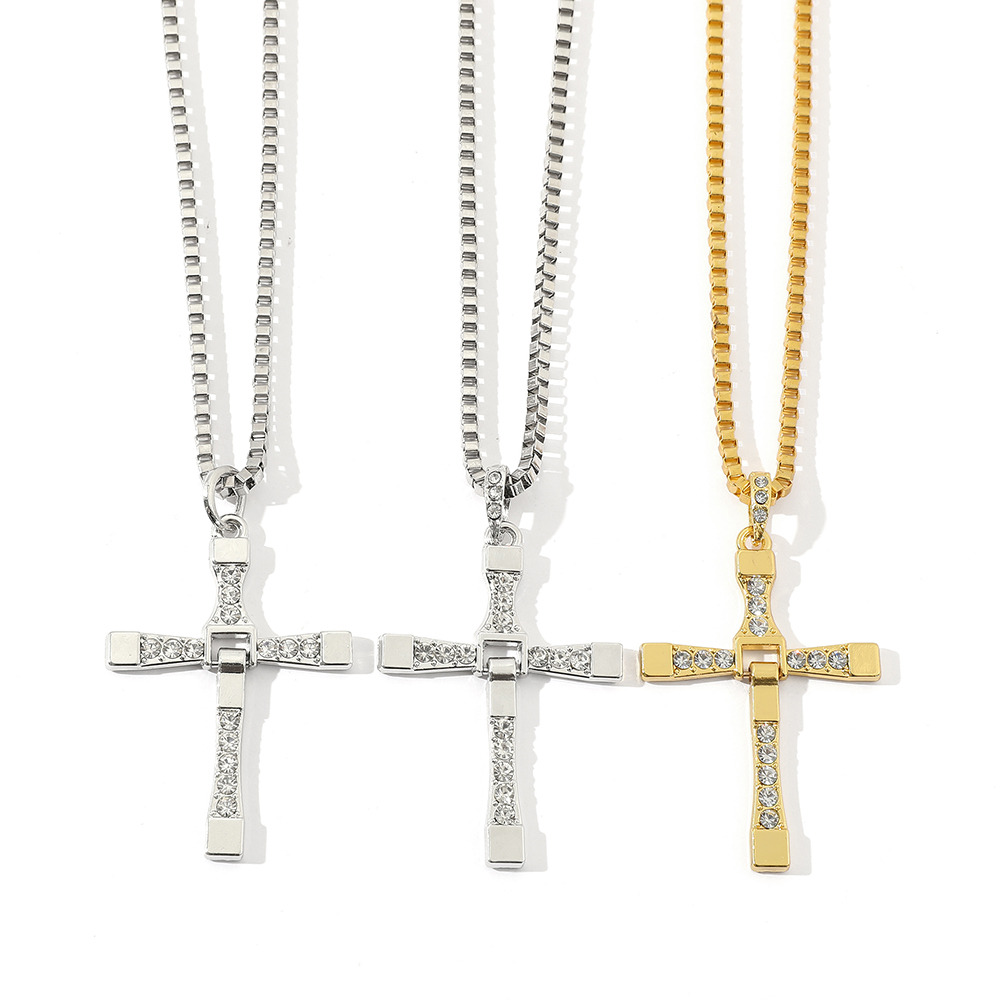 Men'S Fashion Accessories - Fashion Punk Rhinestone Cross Necklace Movie