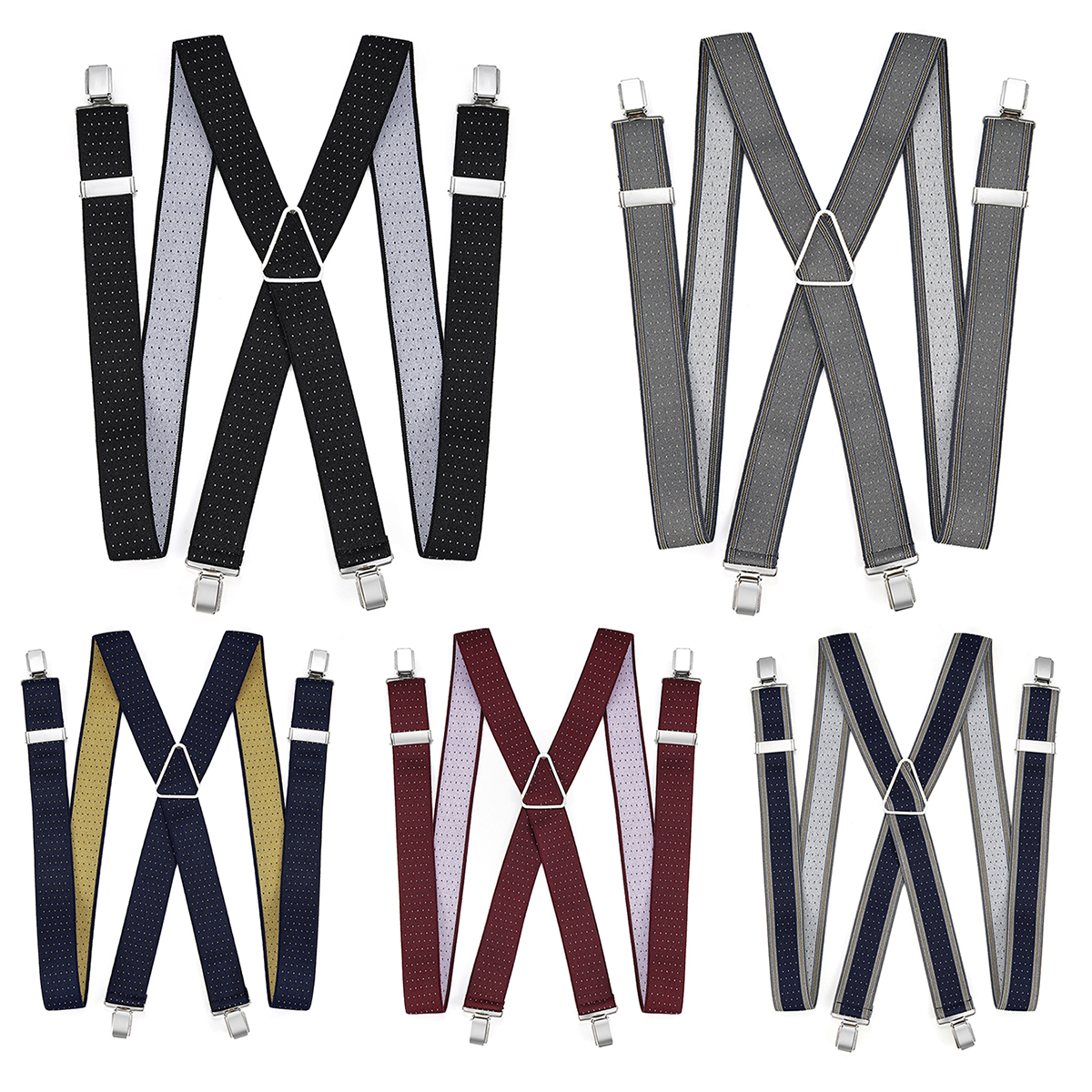 Suspenders Clip Men - Men's Dot Flower British Elastic Suspender