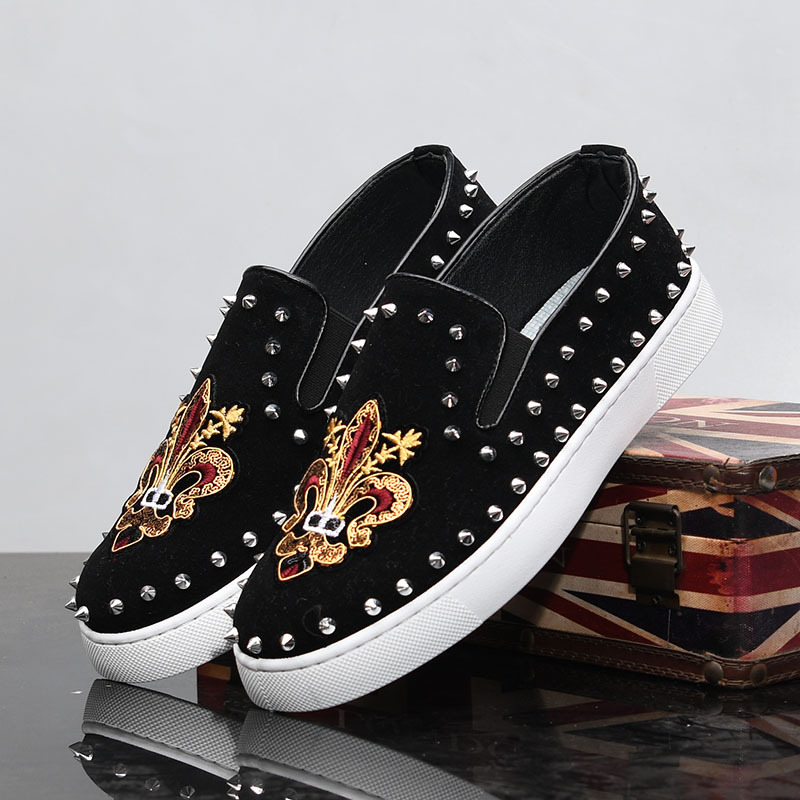 Rivets embroidery Coiffeur bla – Suede Loafers Men Bewertung und Preis