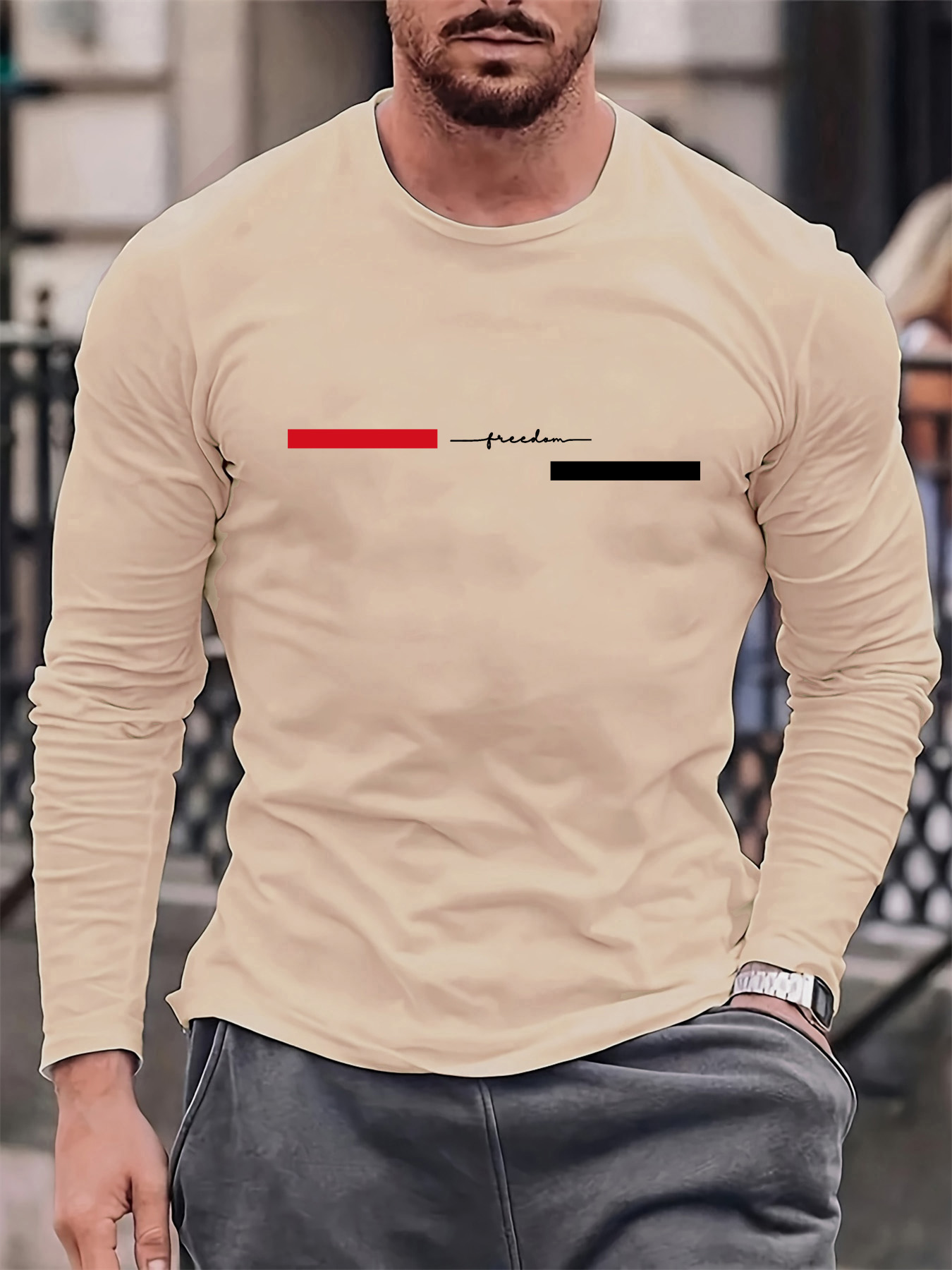 100% pure cotton men's long sl – Mens Fashion Summer Bewertung und Preis