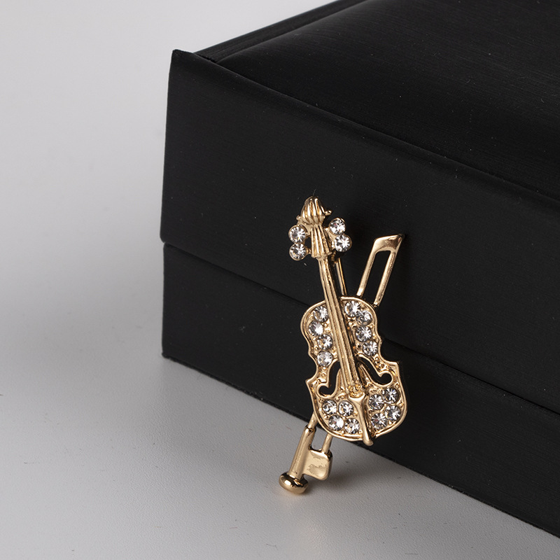 Crystal Violin Brooch Jewelry  – Men'S Fashion Korea Bewertung und Preis