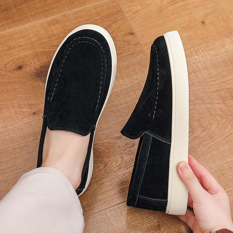 Men's Casual Shoes Suede Leath – Suede Loafers Men Bewertung und Preis
