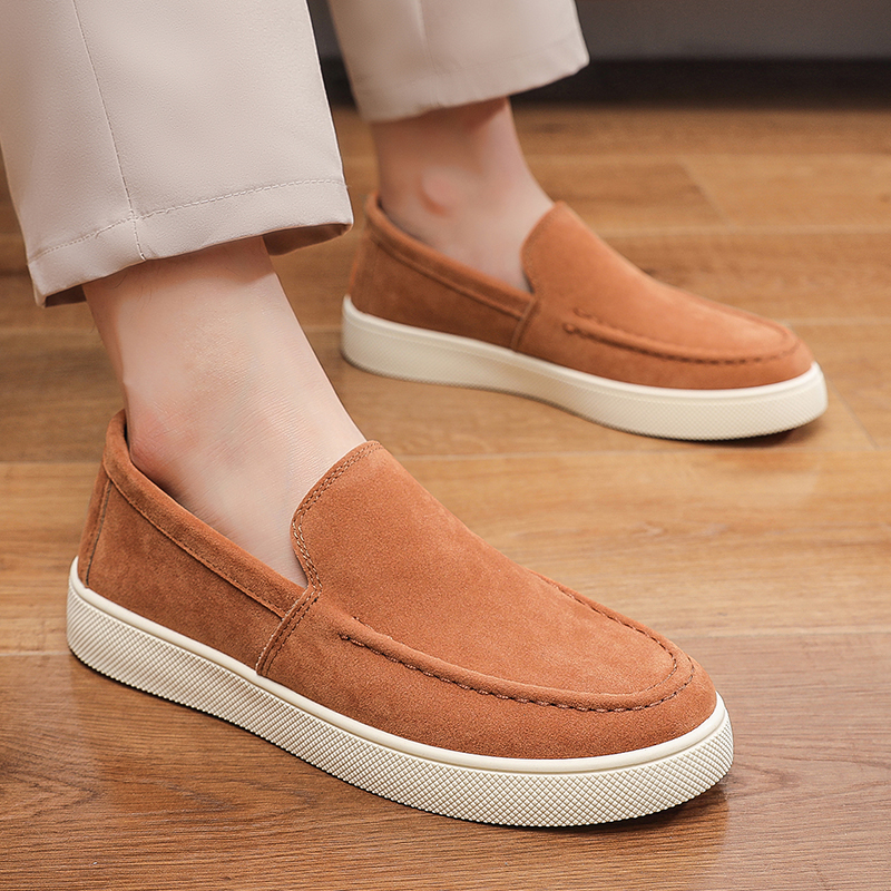 Men's Casual Shoes Suede Leath – Suede Loafers Men Bewertung und Preis