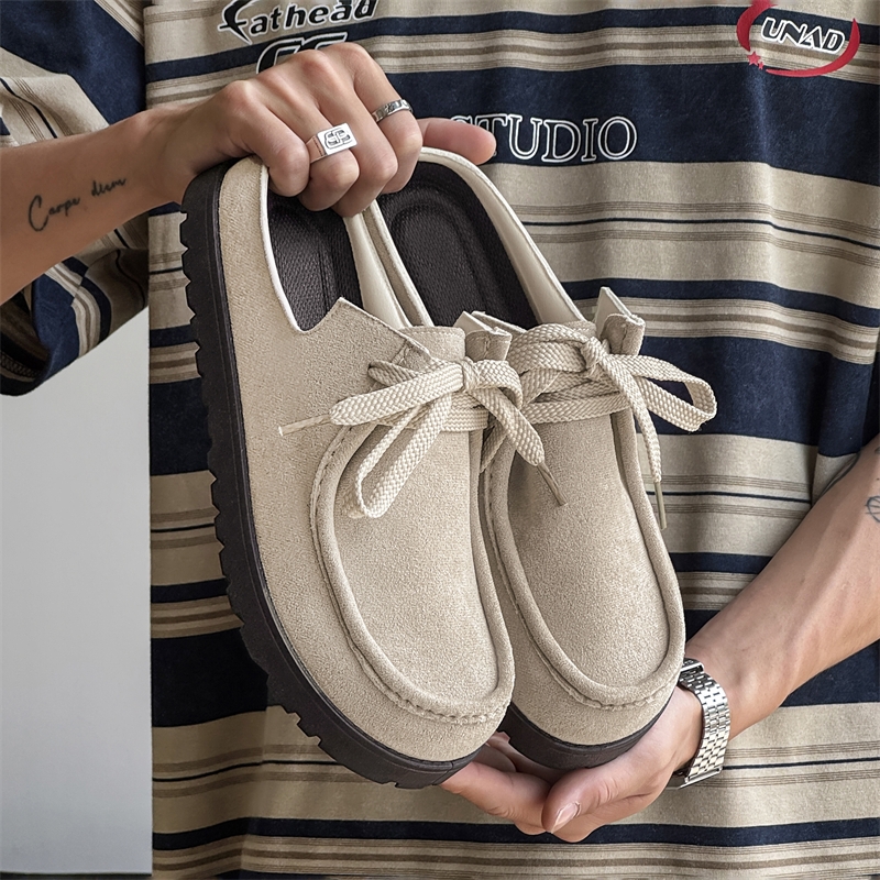 Fashion Men Half Slippers Sued – Suede Loafers Men Bewertung und Preis