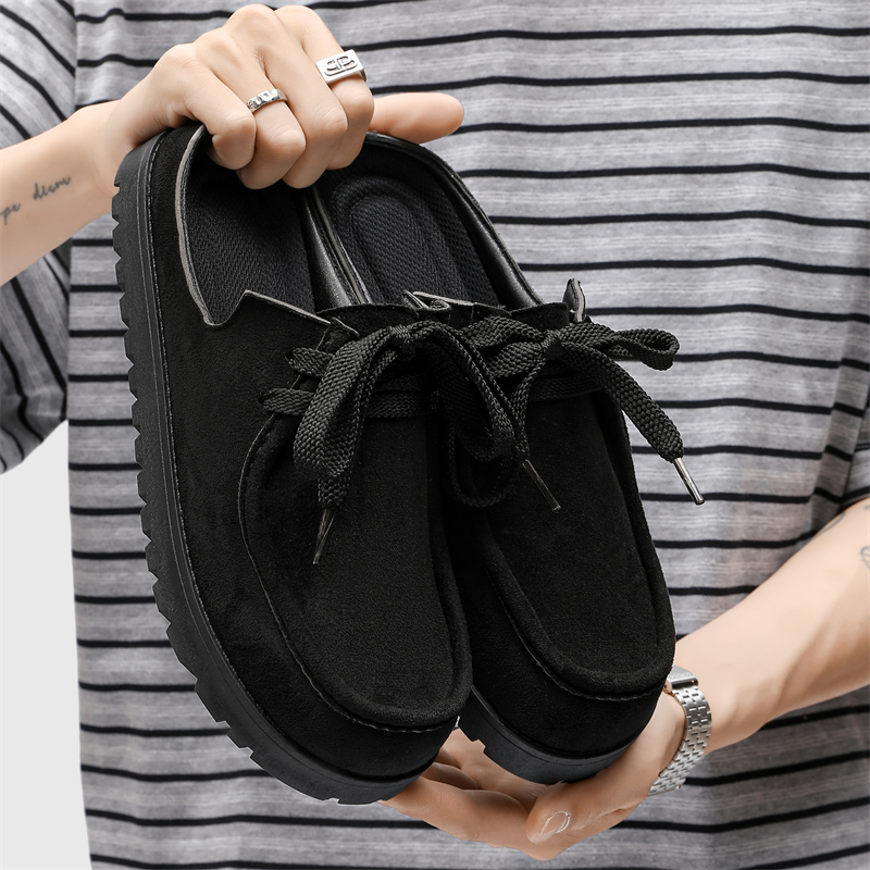 Fashion Men Half Slippers Sued – Suede Loafers Men Bewertung und Preis
