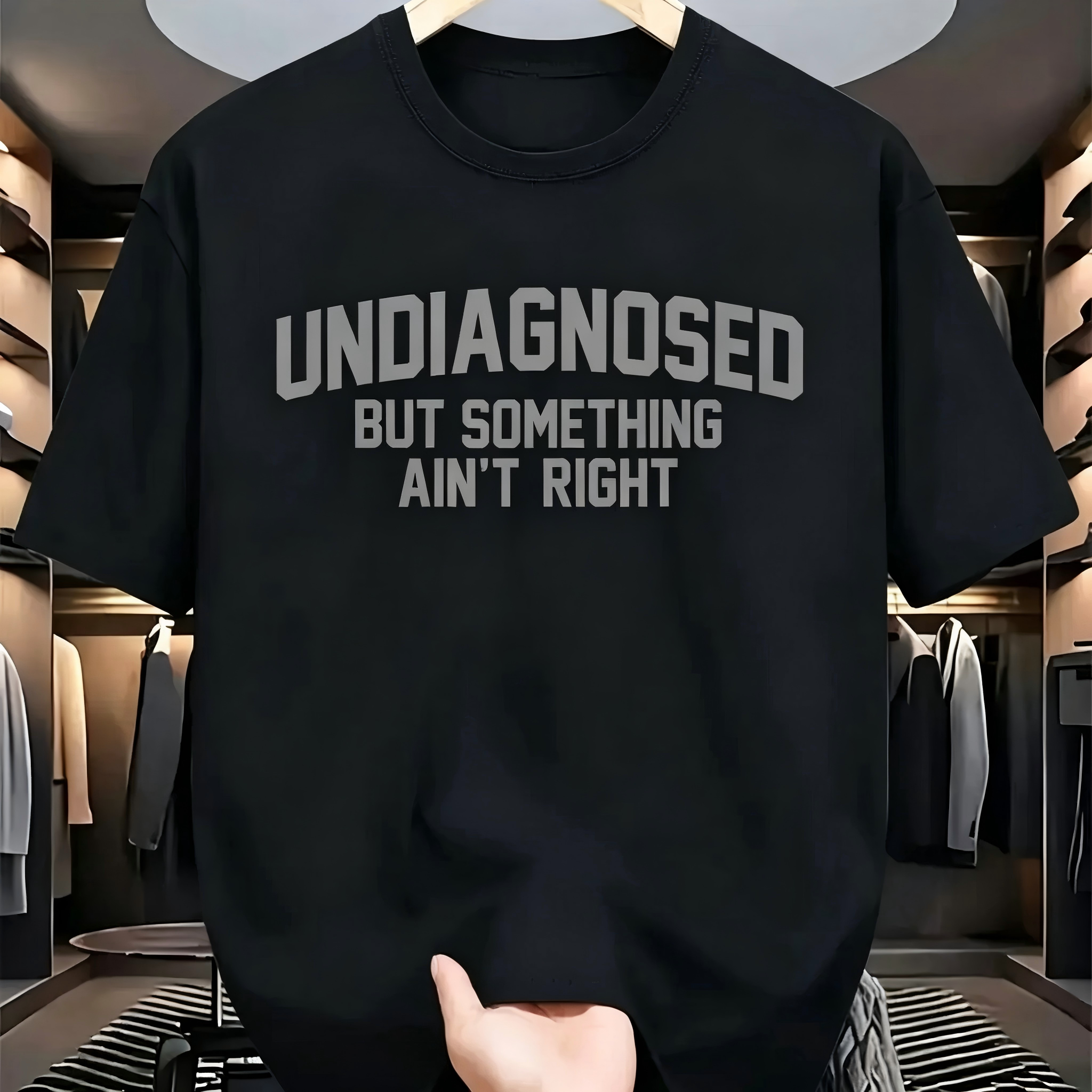 Men's Black Cotton T-Shirt 