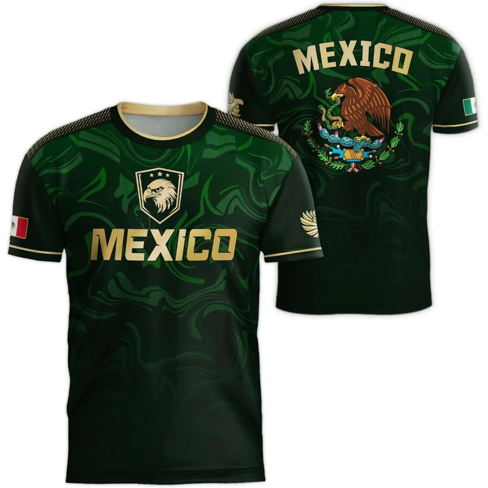 2026 Mexico National Flag Prin – Mens Fashion Summer Bewertung und Preis