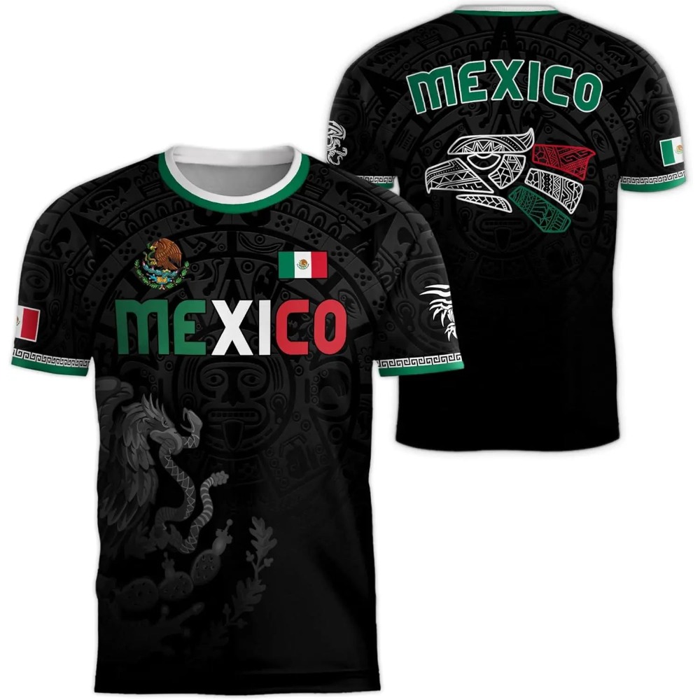 2026 Mexico National Flag Prin – Mens Fashion Summer Bewertung und Preis
