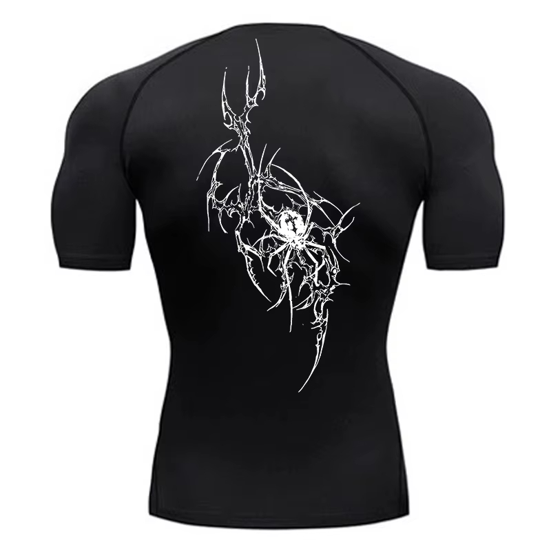 Spider Print Short Sleeve Comp – Compression Shirt Workout Bewertung und Preis
