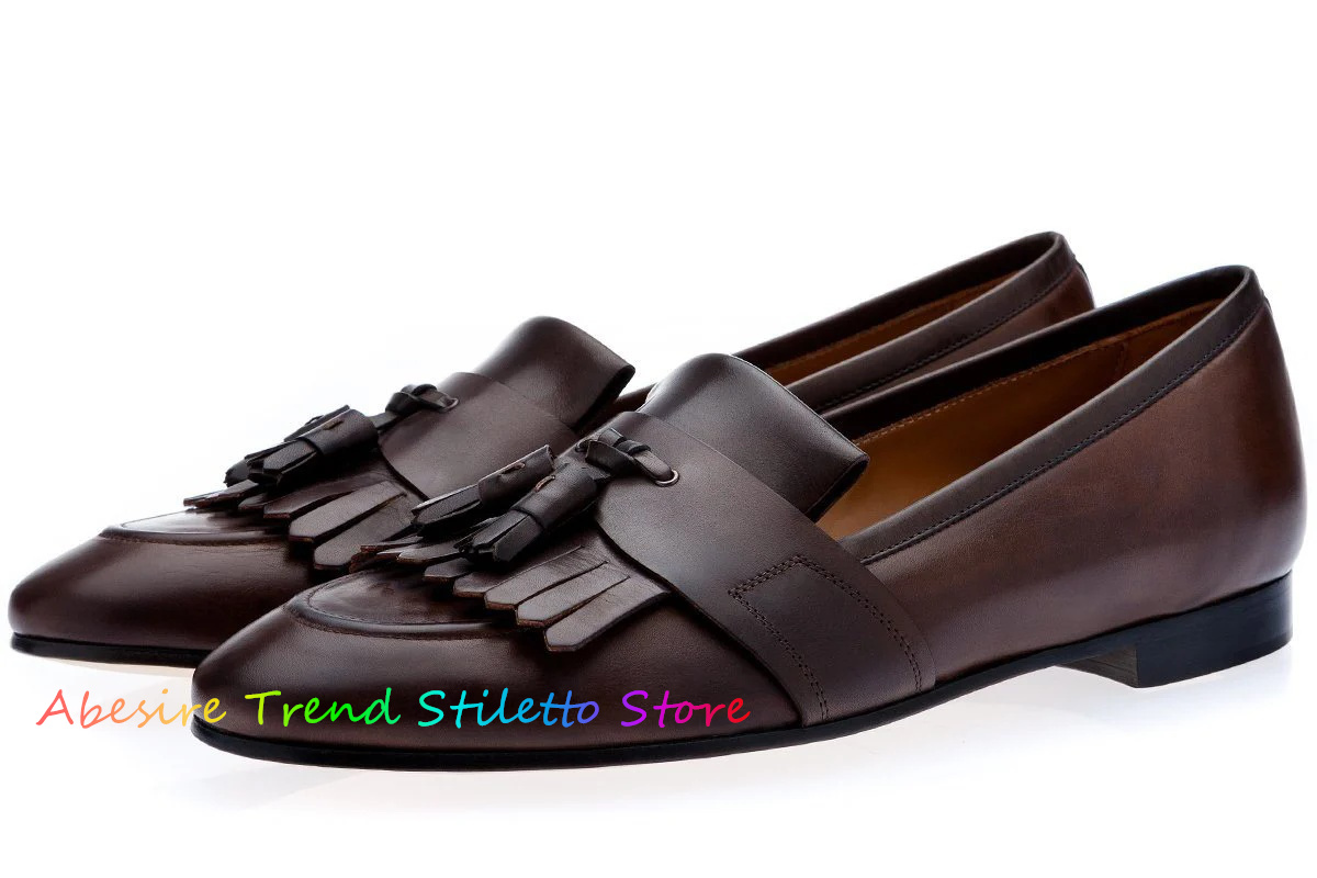 Leather Fringed Loafers Men Ta – Suede Loafers Men Bewertung und Preis