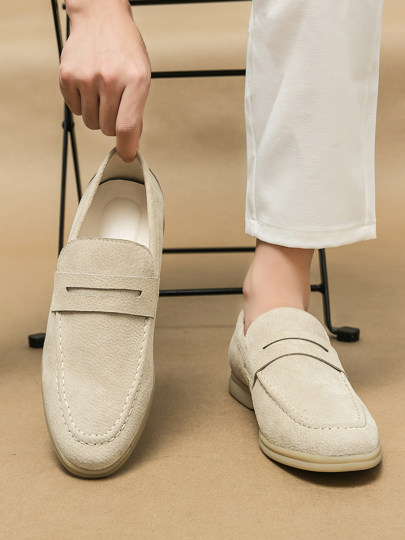 Men's Luxury Brand Genuine Lea – Suede Loafers Men Bewertung und Preis