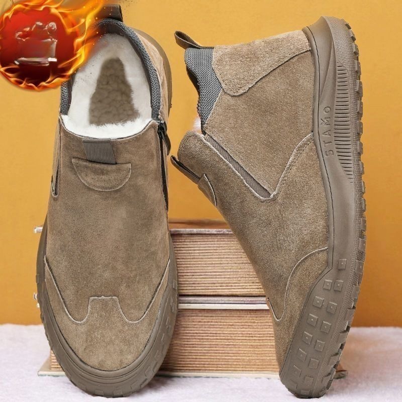 Winter Men's Shoes Plush Warm  – Suede Loafers Men Bewertung und Preis
