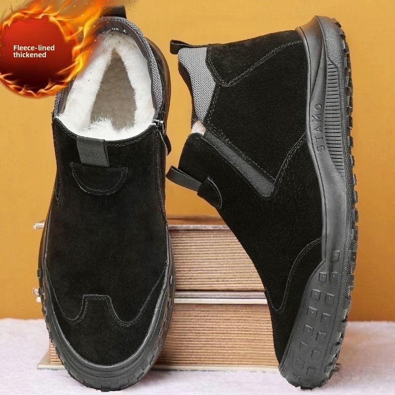 Winter Men's Shoes Plush Warm  – Suede Loafers Men Bewertung und Preis