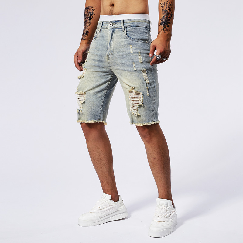 2025 Summer New Men's Ripped D – Men'S Fashion Pants 2025 Bewertung und Preis