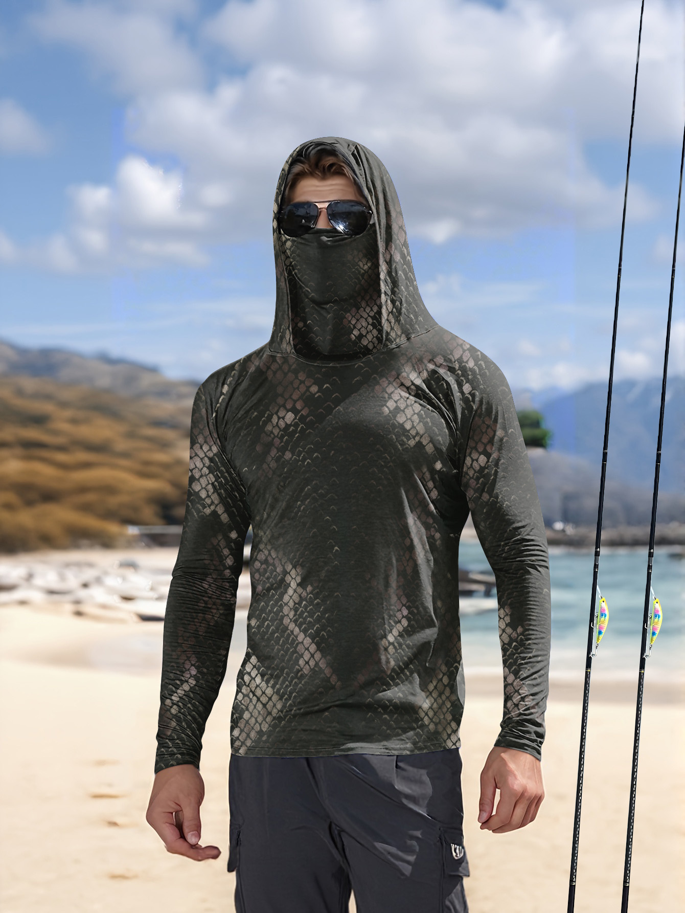 Men's Fishing Hooded Long-Slee – Mens Fashion Summer Bewertung und Preis