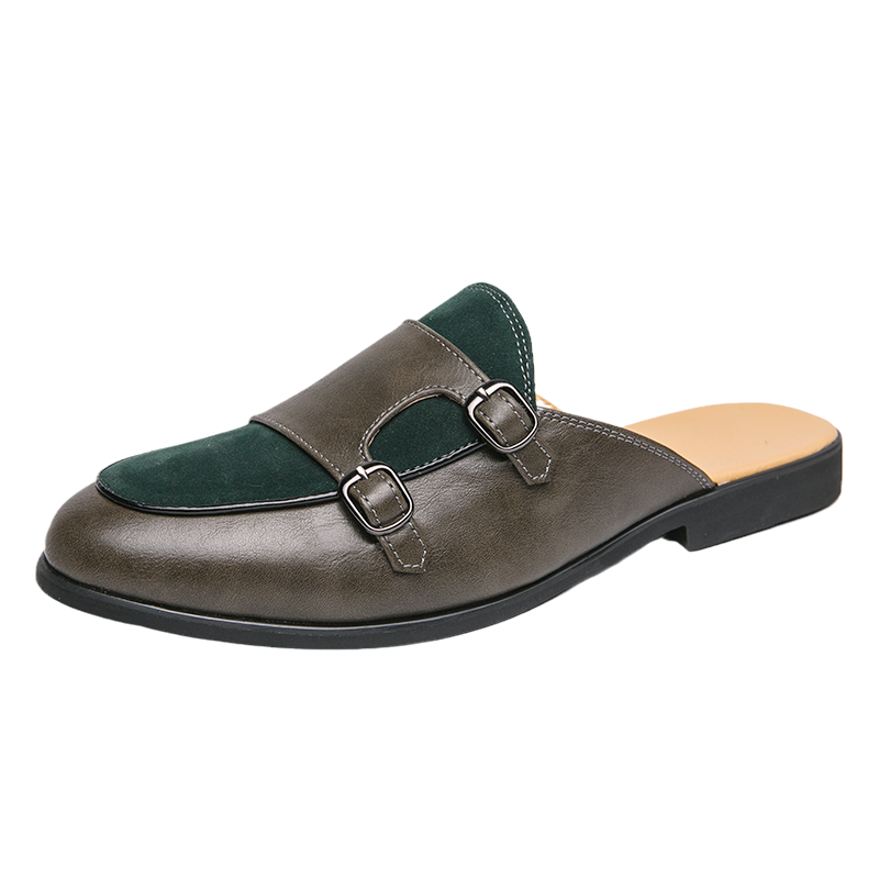Fashion Black Green Monk Strap – Suede Loafers Men Bewertung und Preis