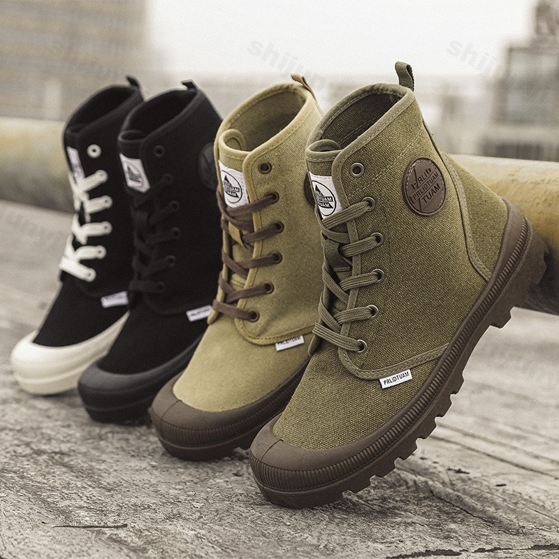 Men Canvas Shoes Fashion High  – Men'S Fashion Hiking Boots Bewertung und Preis