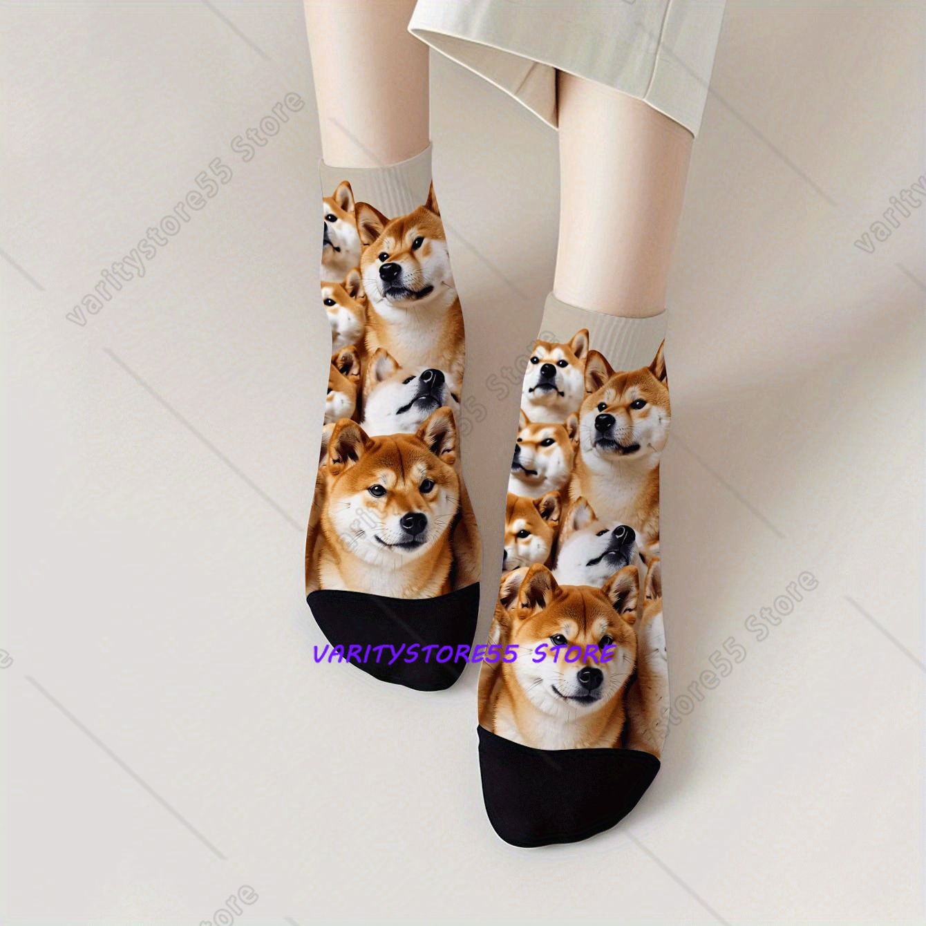 Cute Shiba Inu Print Ankle Soc – Men'S Fashion Accessories Bewertung und Preis