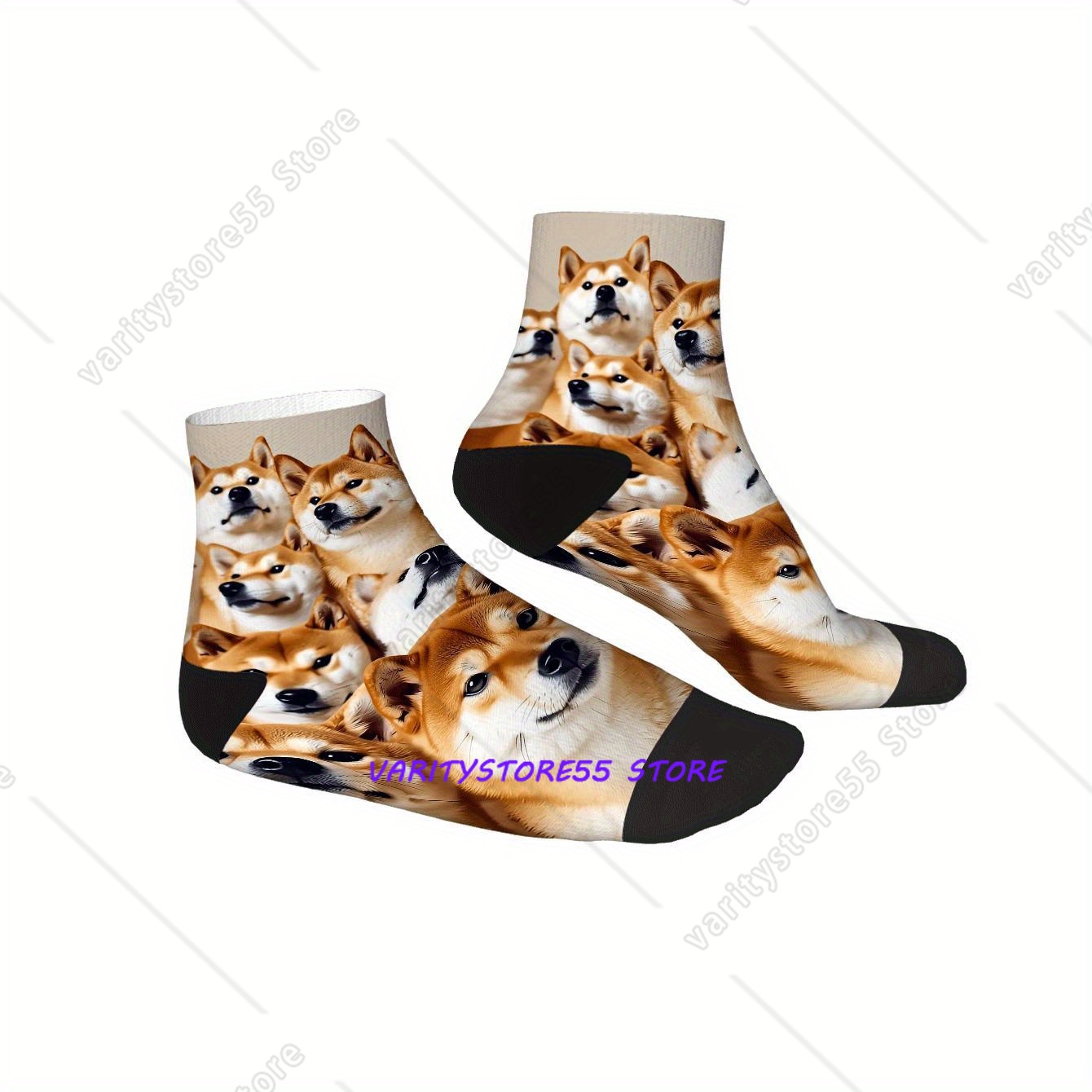 Cute Shiba Inu Print Ankle Soc – Men'S Fashion Accessories Bewertung und Preis