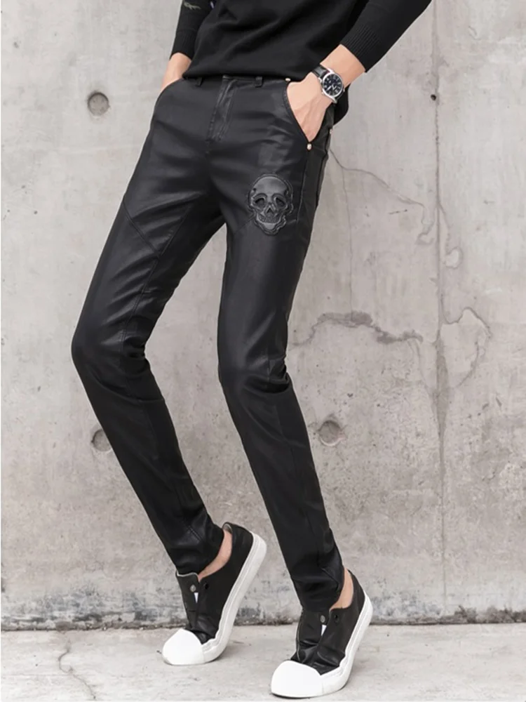 2025 New Men Black Faux Leathe – Men'S Fashion Pants 2025 Bewertung und Preis
