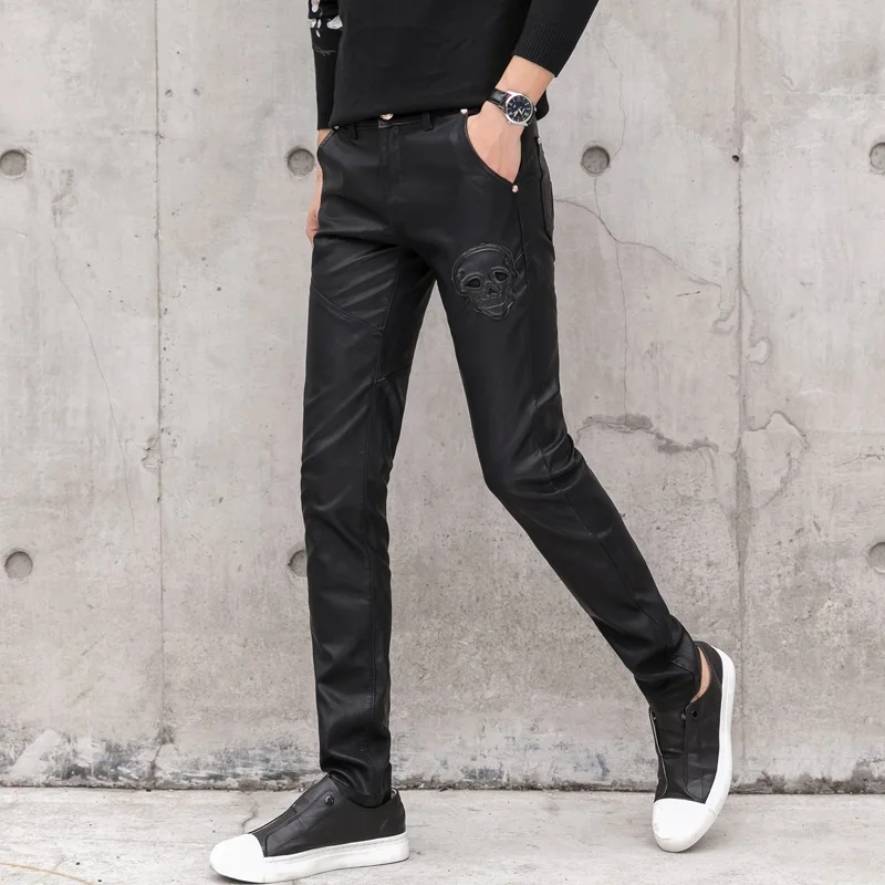 2025 New Men Black Faux Leathe – Men'S Fashion Pants 2025 Bewertung und Preis