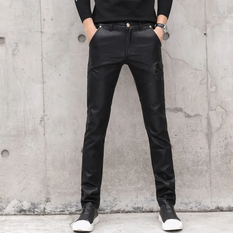 2025 New Men Black Faux Leathe – Men'S Fashion Pants 2025 Bewertung und Preis