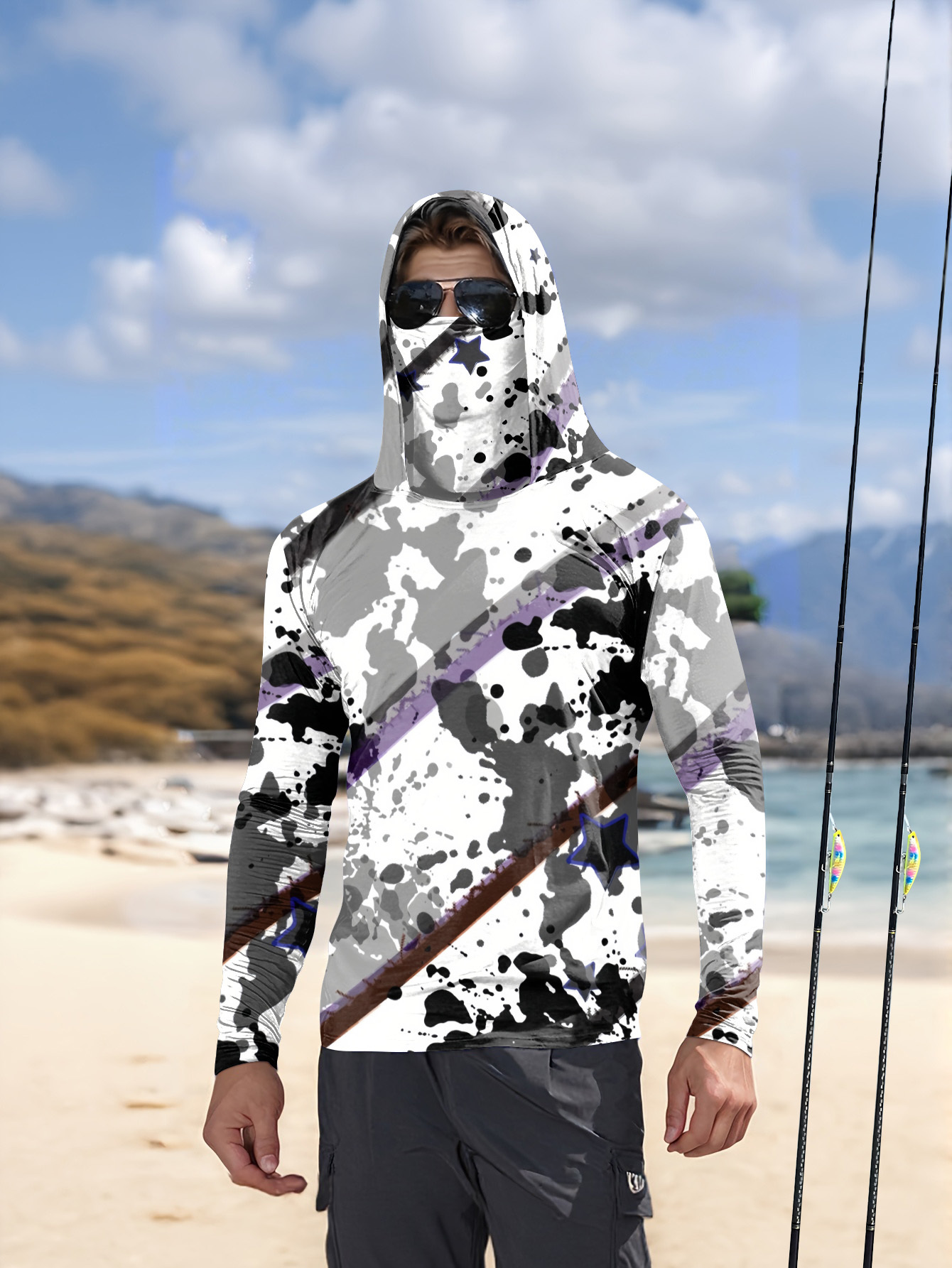 Men Hood Fishing Shirt long sl – Mens Fashion Summer Bewertung und Preis