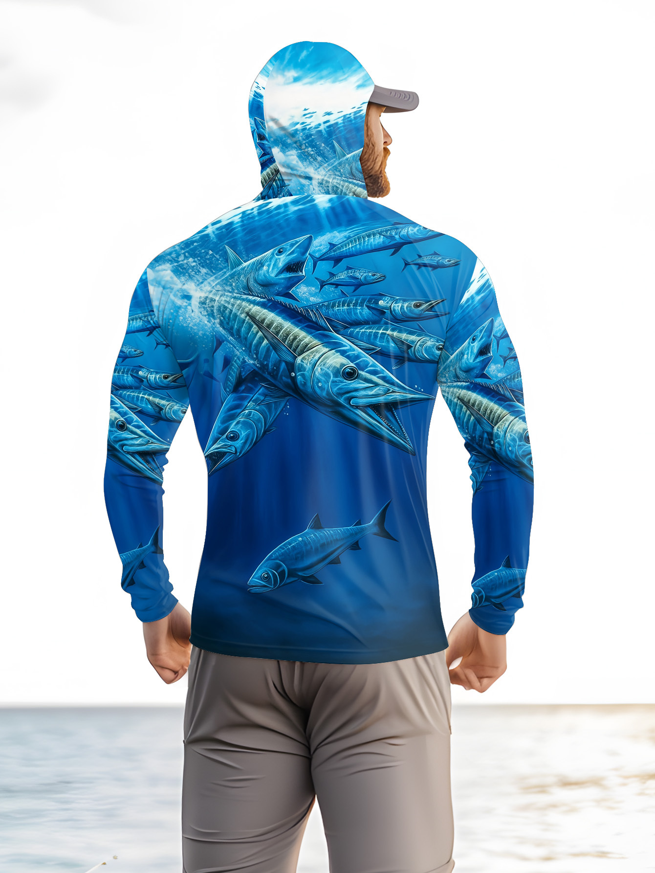 Men Hood Fishing Shirt long sl – Mens Fashion Summer Bewertung und Preis