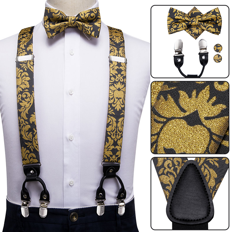 Hi-Tie Silk Adult Men suspende – Suspenders Clip Men Bewertung und Preis