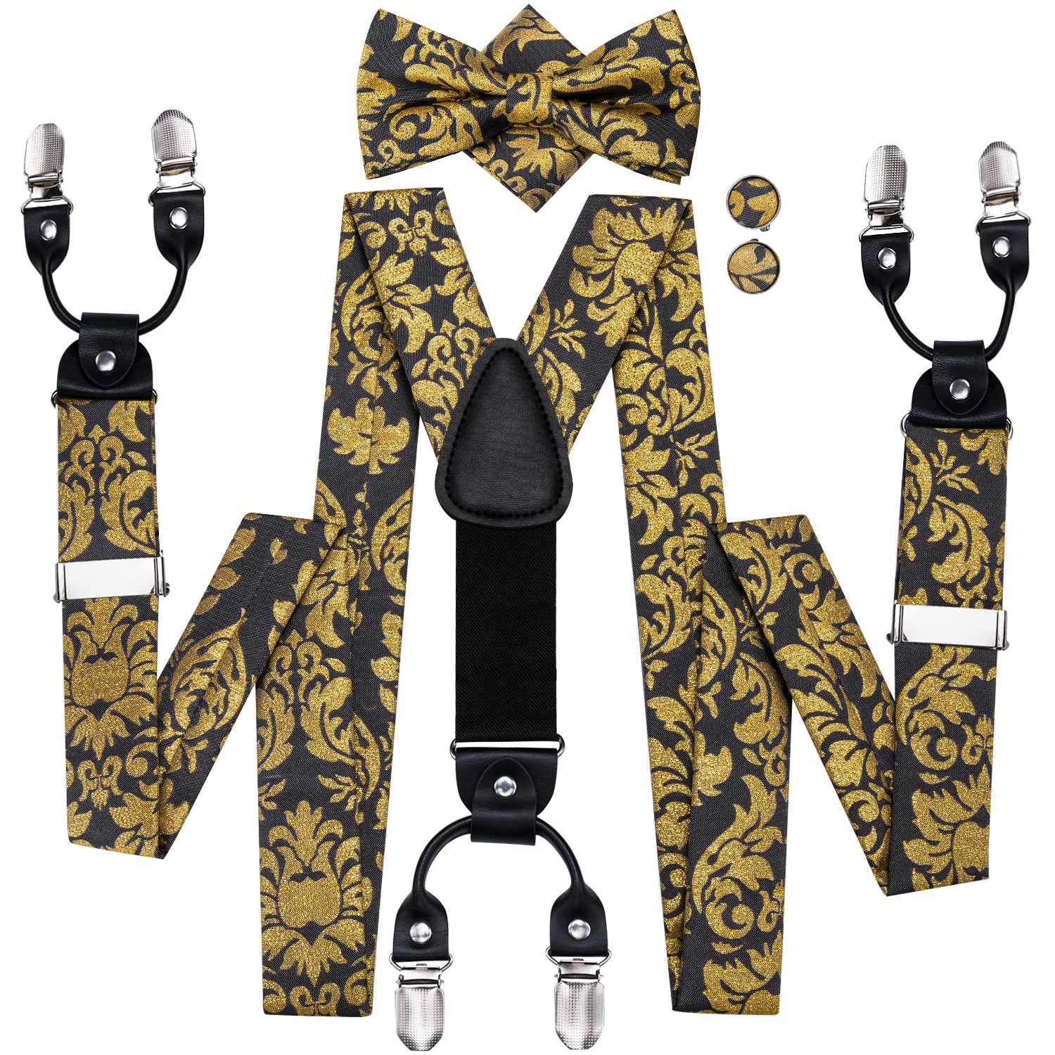 Hi-Tie Silk Adult Men suspende – Suspenders Clip Men Bewertung und Preis