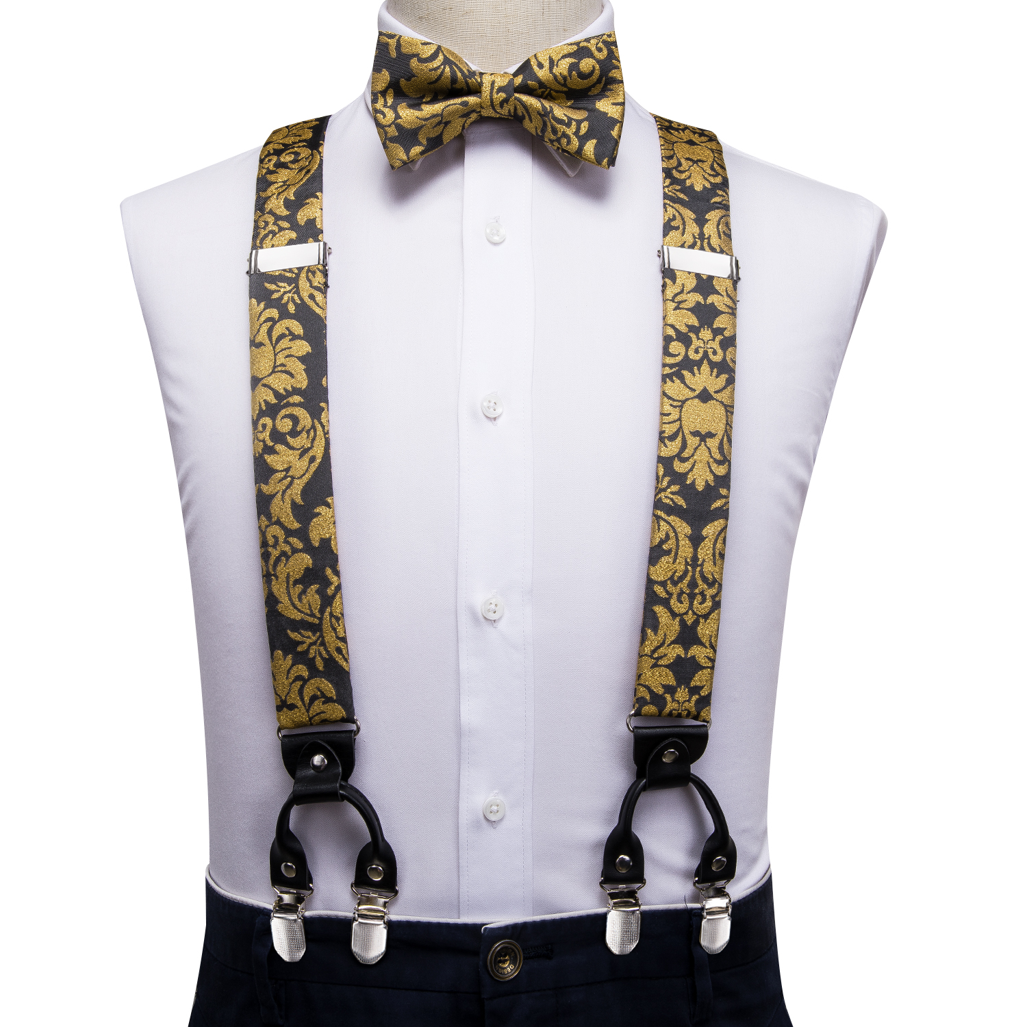 Hi-Tie Silk Adult Men suspende – Suspenders Clip Men Bewertung und Preis